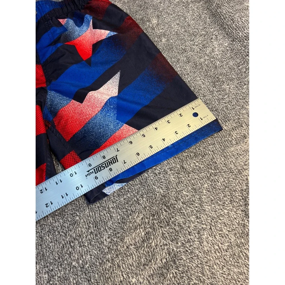 Under Armour Freedom Kids Swim Trunks Red White Blue Stars Stripes 14/16 L